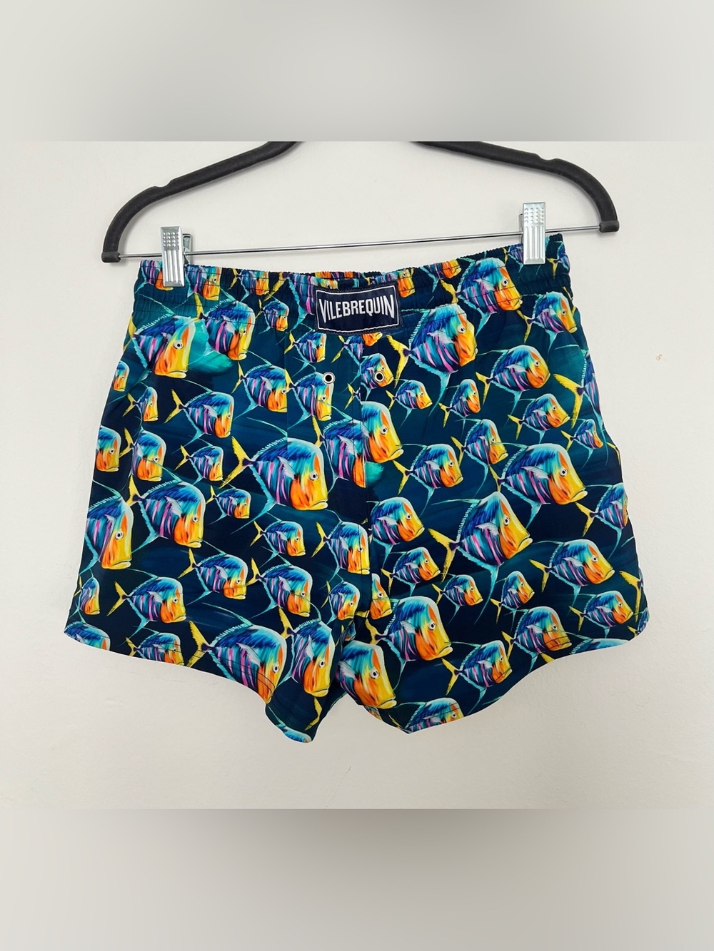 Vilebrequin Navy Piranha men’s swim trunks shorts